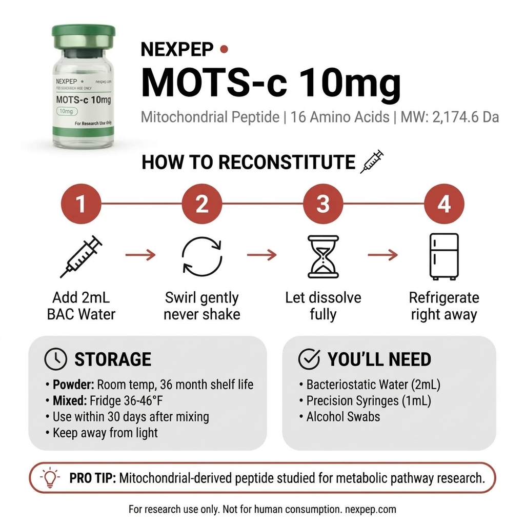 Vitality | MOTS-c | 10mg - How to Use