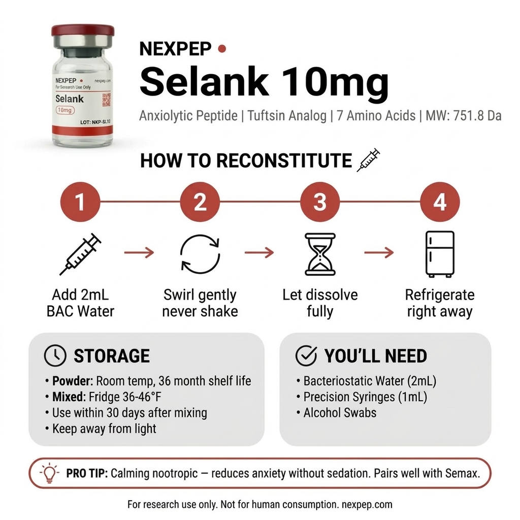 Calm | Selank | 10mg - How to Use